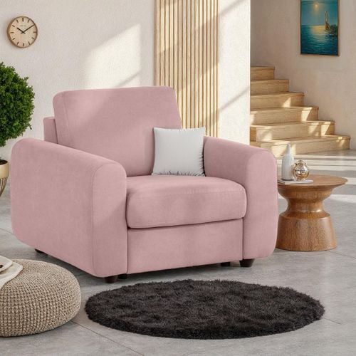 Fauteuil manchettes Kara NICARAGUA tissu enjoy rose