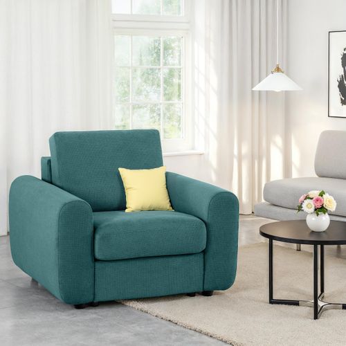 Fauteuil manchettes Kara NICARAGUA tissu crown ocean