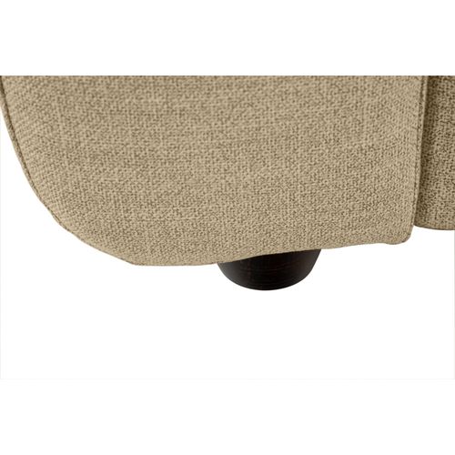 Fauteuil manchettes Kara NICARAGUA tissu bergamo mastic