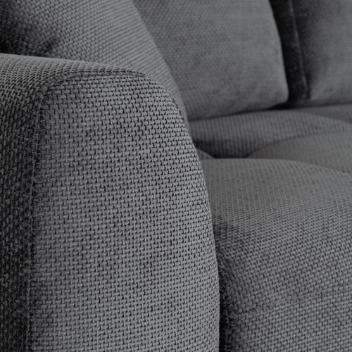 Canapé d'angle méridienne AUBE droit convertible gris foncé