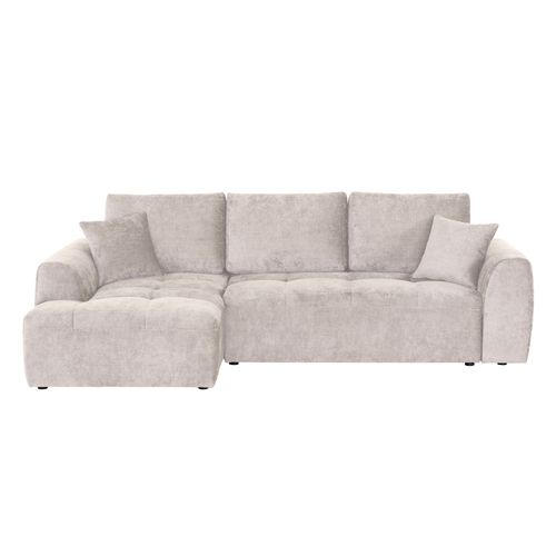 Canapé d'angle méridienne AUBE gauche convertible blanc c.