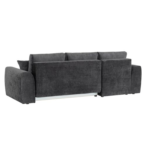 Canapé d'angle méridienne AUBE gauche convertible gris foncé