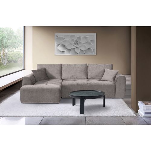 Canapé d'angle méridienne AUBE gauche convertible beige