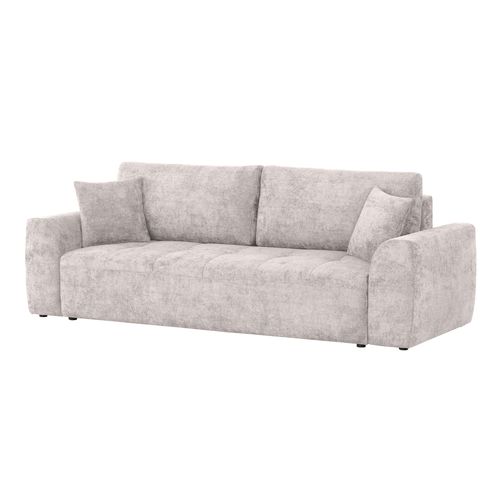 Canapé 3 places convertible AUBE tissu blanc cassé