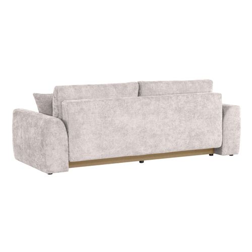 Canapé 3 places convertible AUBE tissu blanc cassé