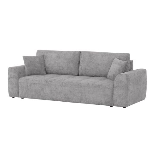 Canapé 3 places convertible AUBE tissu gris