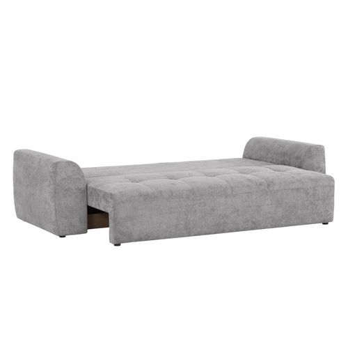Canapé 3 places convertible AUBE tissu gris