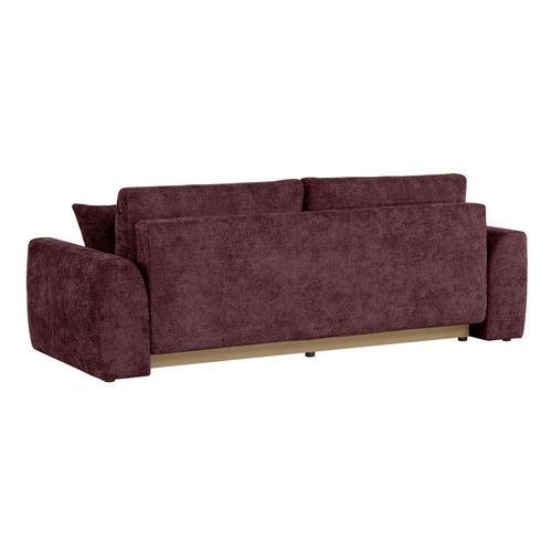 Canapé 3 places convertible AUBE tissu bordeaux