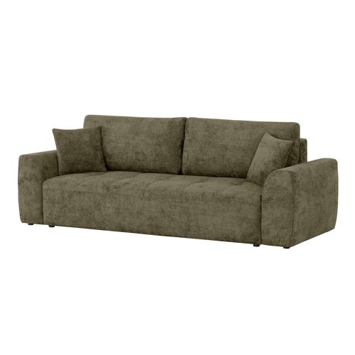 Canapé 3 places convertible AUBE tissu vert