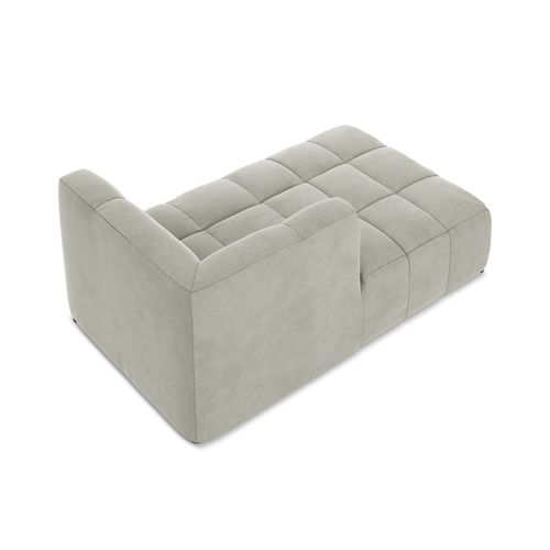 Méridienne Gauche Aloha En Velours Gris Clair