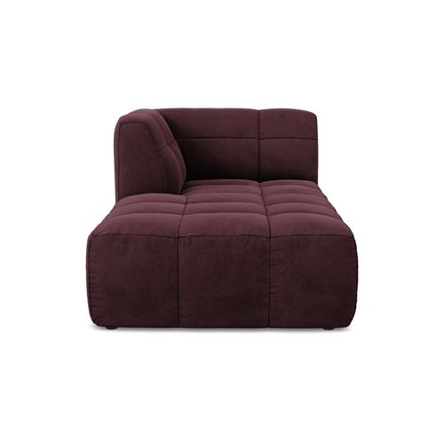 Méridienne Gauche Aloha En Velours Bourgogne
