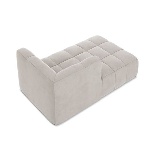 Méridienne Gauche Aloha En Velours Beige Clair