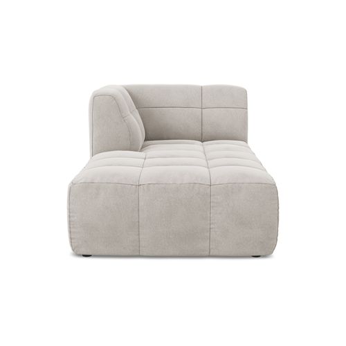 Méridienne Gauche Aloha En Velours Beige Clair