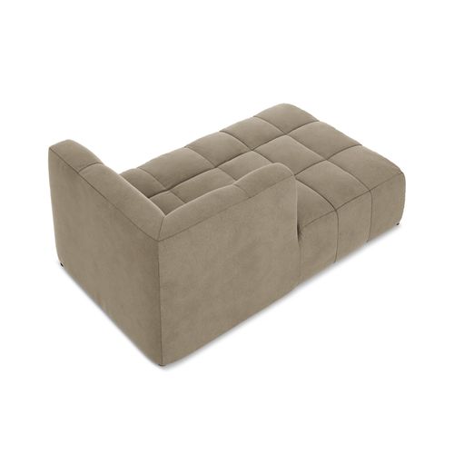 Méridienne Gauche Aloha En Velours Beige