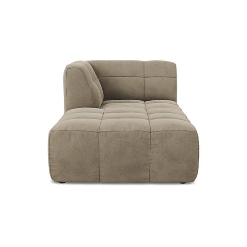 Méridienne Gauche Aloha En Velours Beige