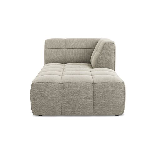 Méridienne Droite Aloha En Tissu Bouclette Taupe