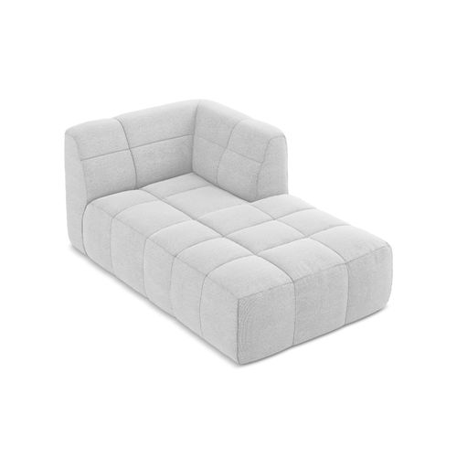 Méridienne Droite Aloha En Tissu Bouclette Argent