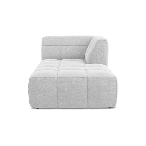 Méridienne Droite Aloha En Tissu Bouclette Argent