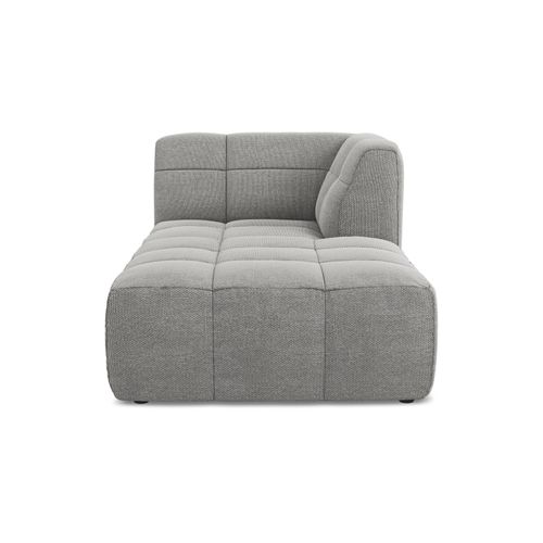 Méridienne Droite Aloha En Tissu Bouclette Gris Clair