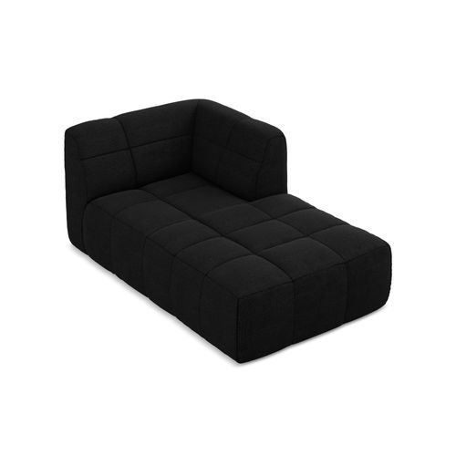 Méridienne Droite Aloha En Tissu Bouclette Noir