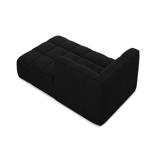 Méridienne Droite Aloha En Tissu Bouclette Noir