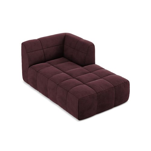 Méridienne Droite Aloha En Velours Bourgogne