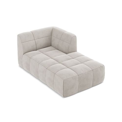 Méridienne Droite Aloha En Velours Beige Clair