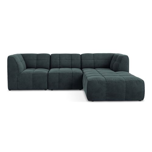 Canapé D'angle 3 Places Modulaire Droit Aloha En Velours Marin