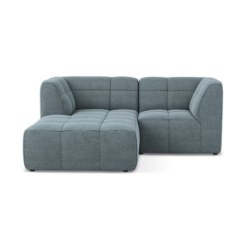 Canapé D'angle 2,5 Places Modulaire Gauche Aloha En Tissu Bouclette Jeans