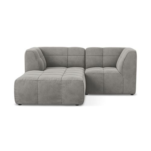 Canapé D'angle 2,5 Places Modulaire Gauche Aloha En Velours Gris