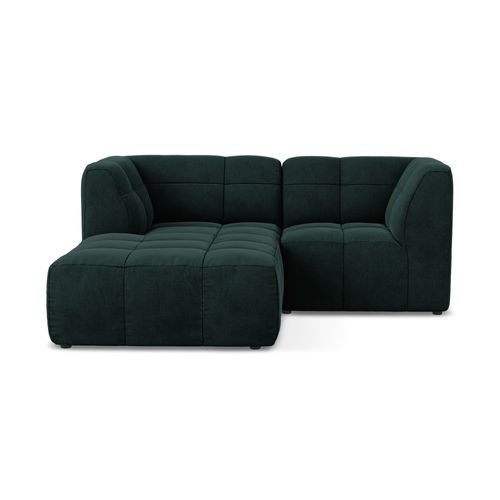 Canapé D'angle 2,5 Places Modulaire Gauche Aloha En Velours Gris Vert