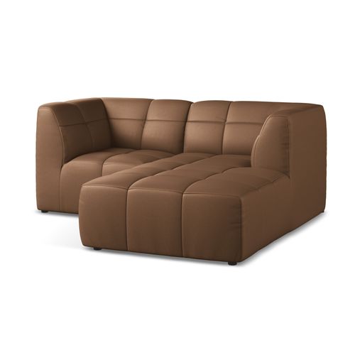 Canapé D'angle 2,5 Places Modulaire Droit Aloha En Similicuir Choolat
