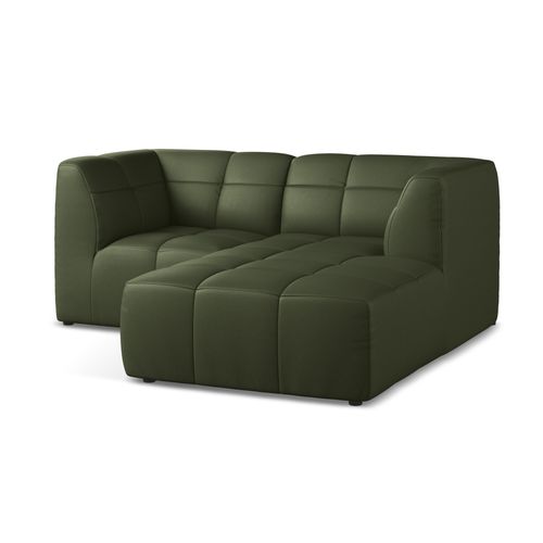 Canapé D'angle 2,5 Places Modulaire Droit Aloha En Similicuir Vert