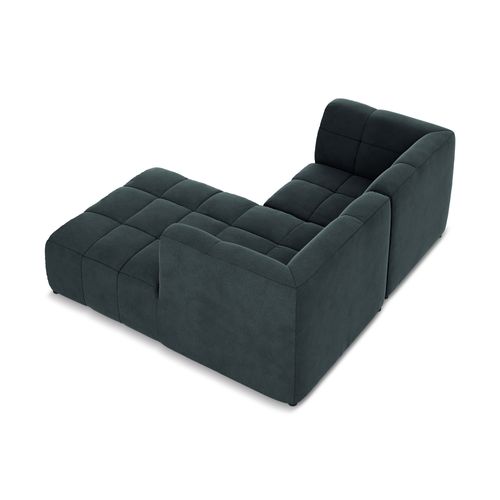 Canapé D'angle 2,5 Places Modulaire Droit Aloha En Velours Marin