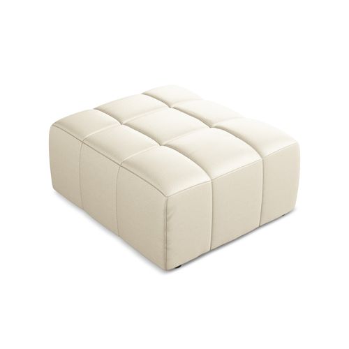 Pouf Aloha En Similicuir Beige Clair