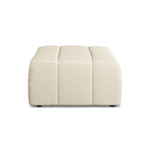 Pouf Aloha En Similicuir Beige Clair