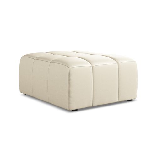 Pouf Aloha En Similicuir Beige Clair