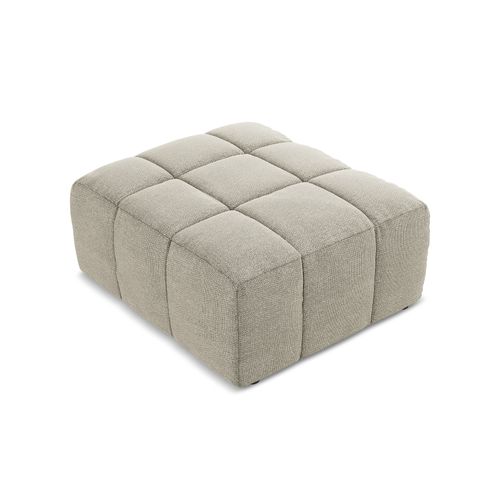 Pouf Aloha En Tissu Bouclette Taupe