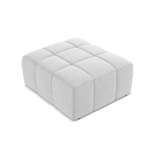 Pouf Aloha En Tissu Bouclette Argent