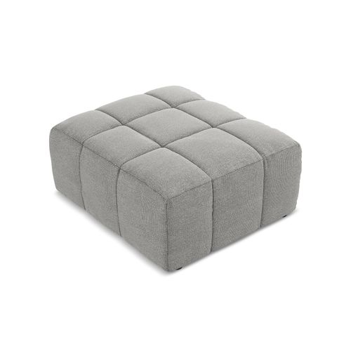 Pouf Aloha En Tissu Bouclette Gris Clair