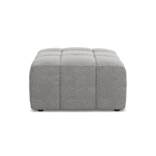 Pouf Aloha En Tissu Bouclette Gris Clair