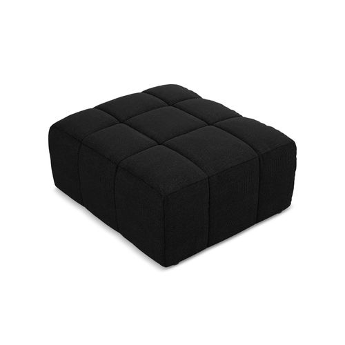 Pouf Aloha En Tissu Bouclette Noir
