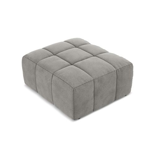 Pouf Aloha En Velours Gris