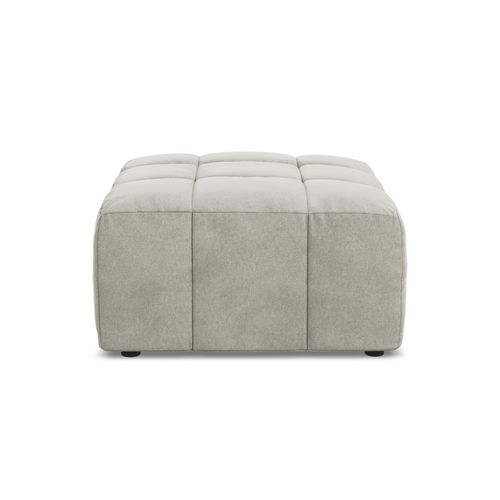 Pouf Aloha En Velours Gris Clair