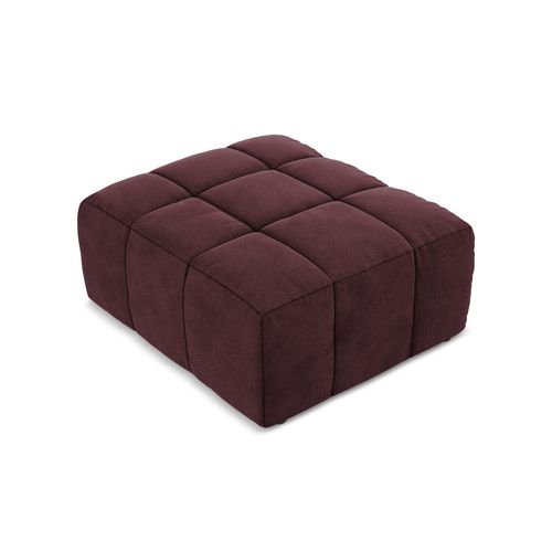 Pouf Aloha En Velours Bourgogne