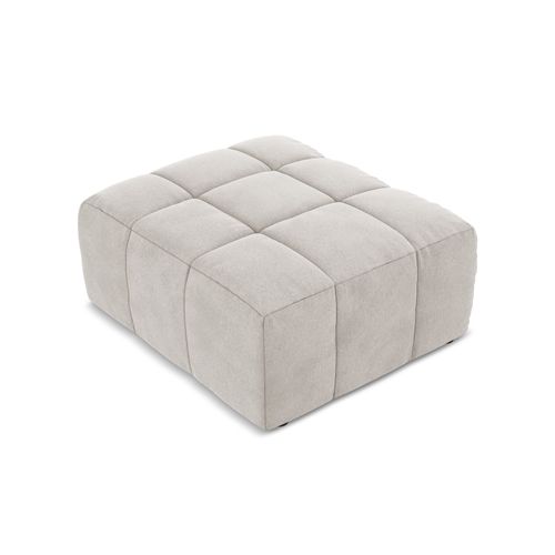 Pouf Aloha En Velours Beige Clair