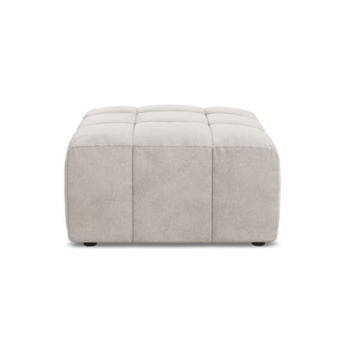 Pouf Aloha En Velours Beige Clair