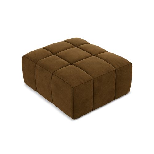 Pouf Aloha En Velours Moutarde