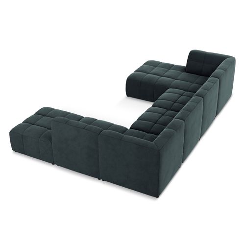 Canapé Panoramique 5 Places Aloha En Velours Marin