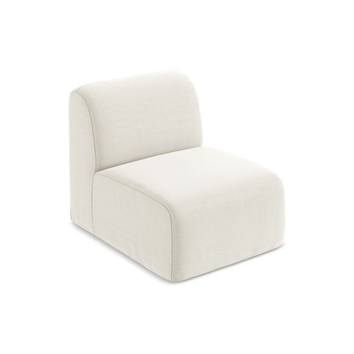 Fauteuil Pour Canapé Modulable Lani En Velours Beige Clair